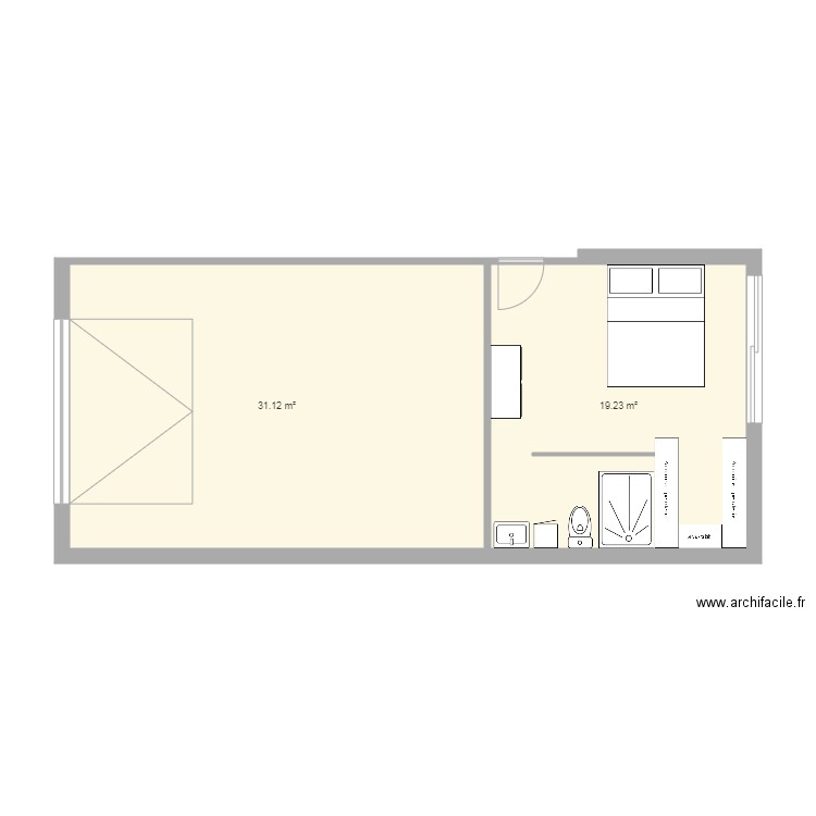 extension chambre et garage. Plan de 0 pièce et 0 m2