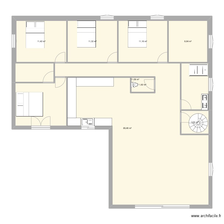 maison 1. Plan de 0 pièce et 0 m2