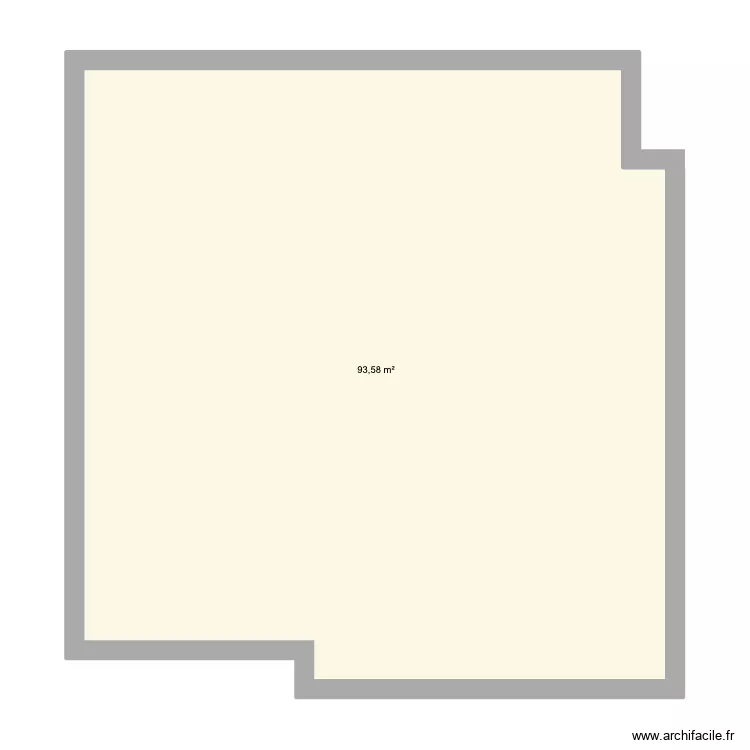 177 carr&eacute; existant. Plan de 1  et 94 m²