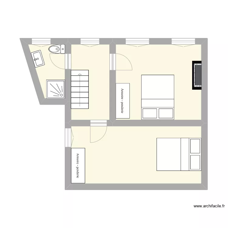 Anais 1er &eacute;tage. Plan de 