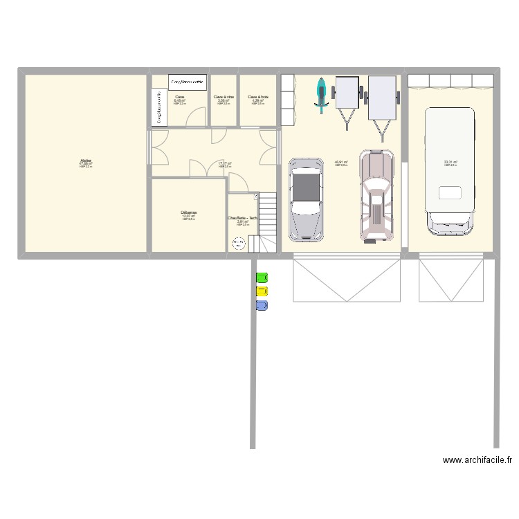 Projet 2. Plan de 28 pièces et 355 m2