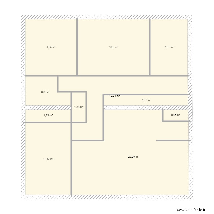 Philipe. Plan de 11 pièces et 94 m2