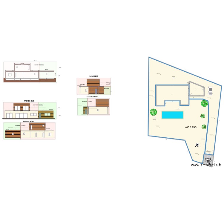 extension_bois_copy. Plan de 4 pièces et 969 m2