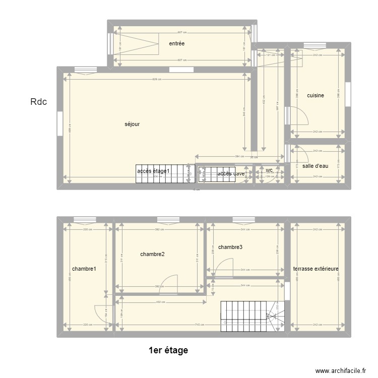 KAMOUNI Hassan. Plan de 10 pièces et 129 m2