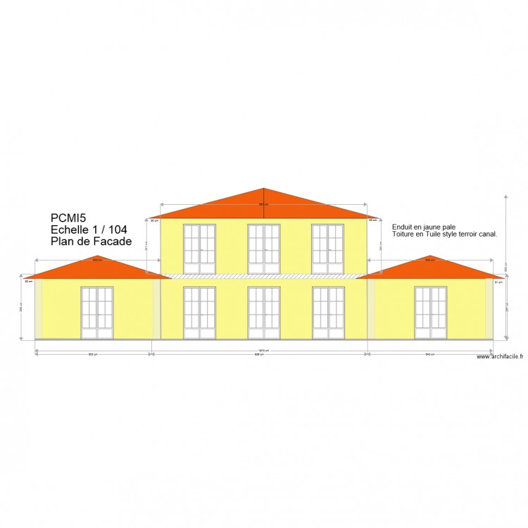 Facade Maison V7a. Plan de 0 pièce et 0 m2