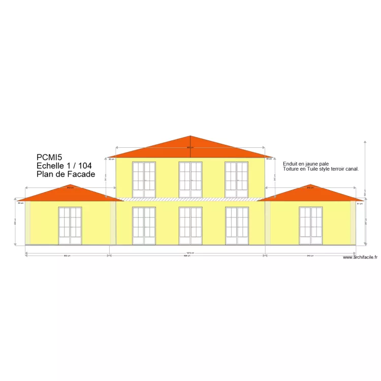 Facade Maison V7a. Plan de Facade Maison V7a. Plan de