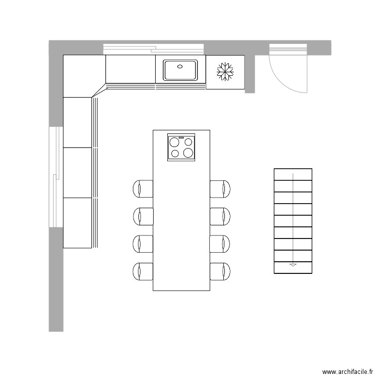 Maison années 1950. Plan de 0 pièce et 0 m2