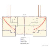 plan immeuble  / 4 lots  NIV 1 PRISES