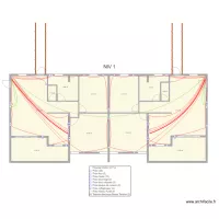 plan immeuble  / 4 lots  NIV 1 PRISES