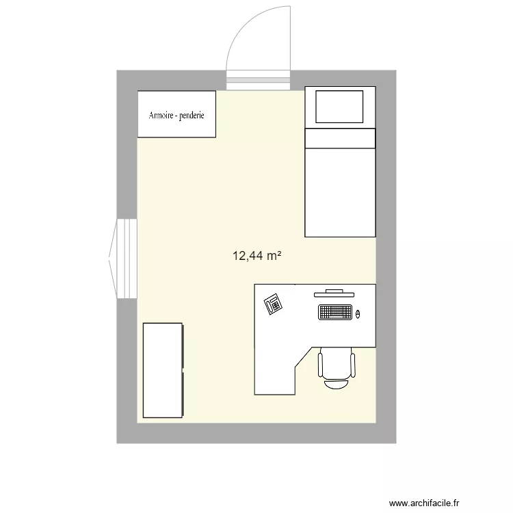 chambre hippolyte. Plan de 