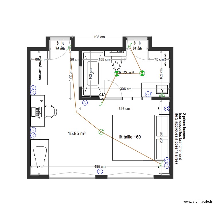 Chesnay nouveau plan 5 après cotes. Plan de 0 pièce et 0 m2