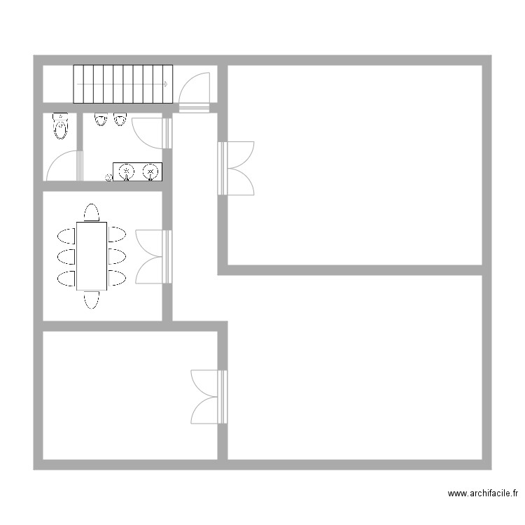 L house. Plan de 0 pièce et 0 m2