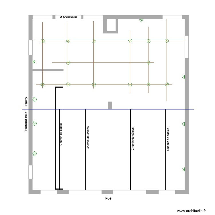 réception plafond brut 1. Plan de 0 pièce et 0 m2