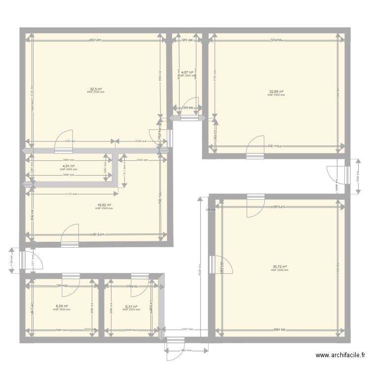 Maison papa   1. Plan de 8 pièces et 145 m2