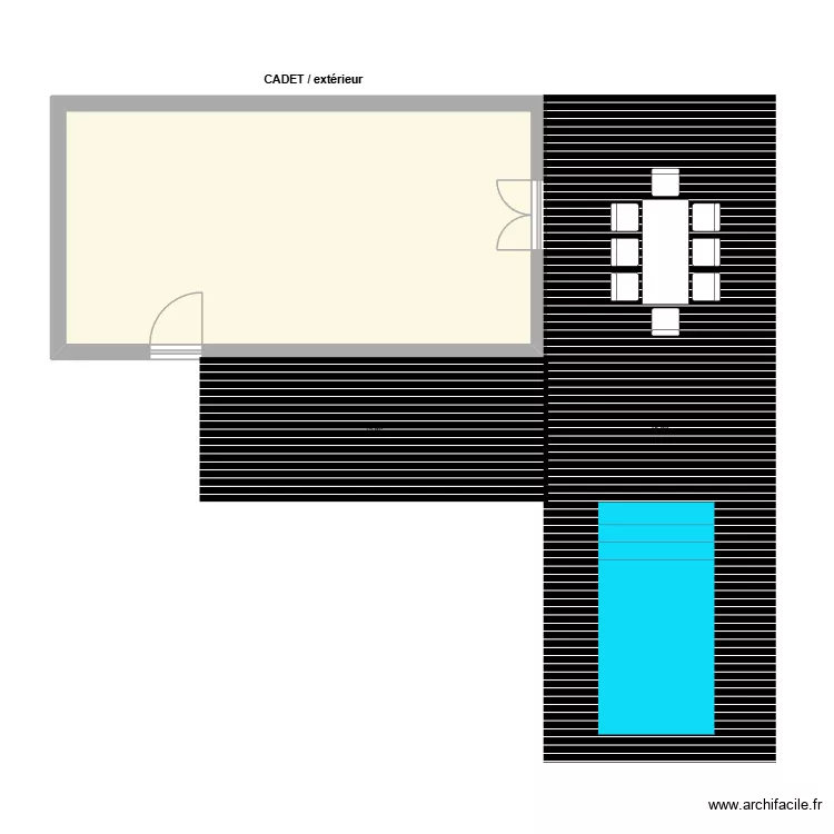 CADET extérieur. Plan de 1 Pièce et 32 m² CADET extérieur. Plan de 1 Pièce et 32 m²