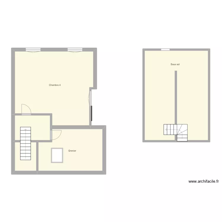 Croquis SACHS 2ème et cave. Plan de Croquis SACHS 2ème et cave. Plan de