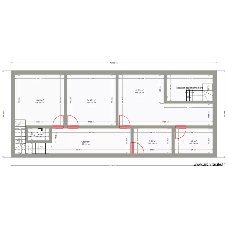 grange etage. Plan de 