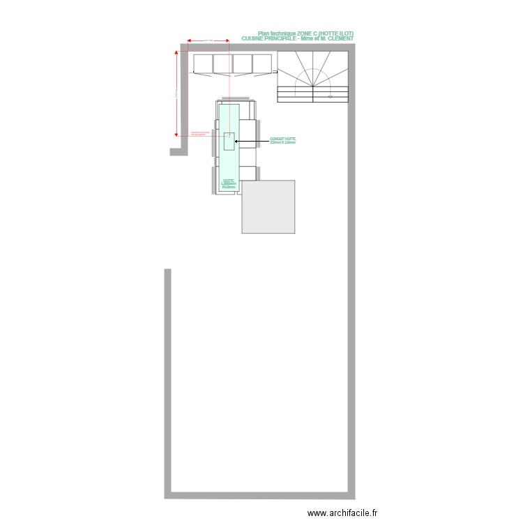 PLAN TECHNIQUE CLEMENT ZONE C HOTTE. Plan de 0 pièce et 0 m2