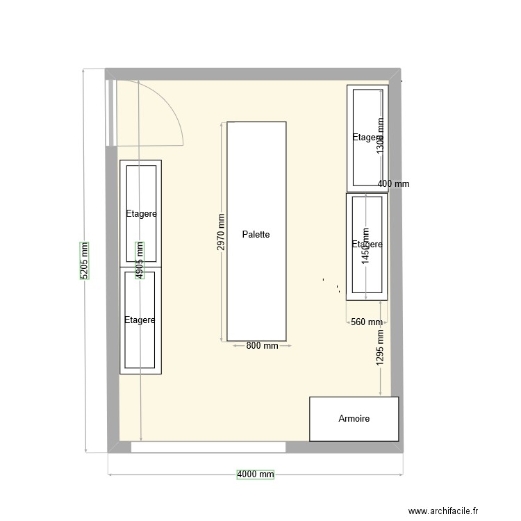 Plan peinture A23 sans aménagements. Plan de 0 pièce et 0 m2