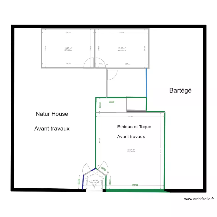 plan  boutique. Plan de 