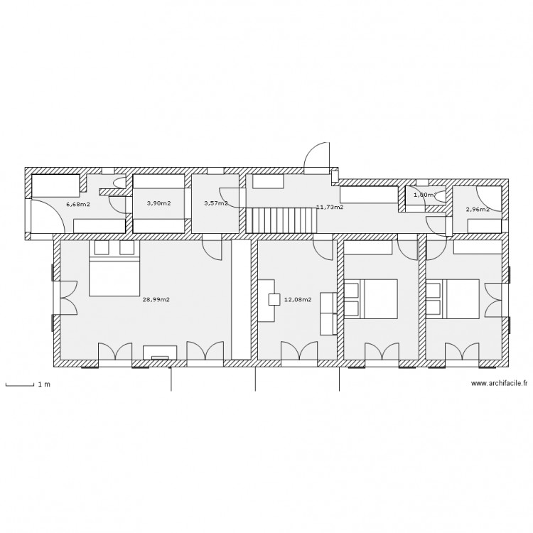 etage. Plan de 0 pièce et 0 m2