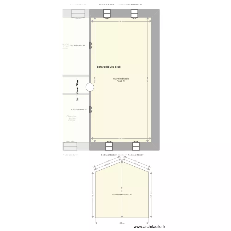 brunneau. Plan de 