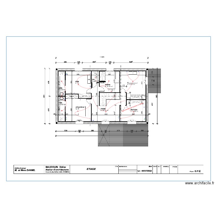 Daniel Etage. Plan de 0 pièce et 0 m2