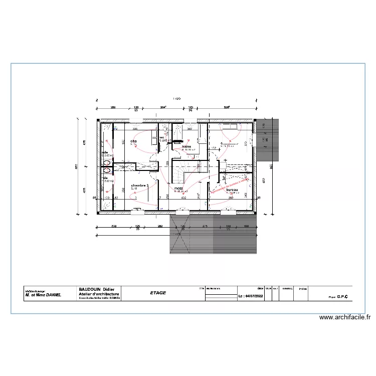 Daniel Etage. Plan de 