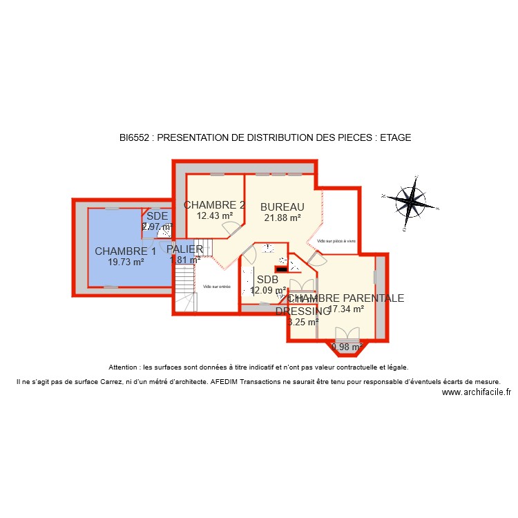 BI 6552 étage EF. Plan de 0 pièce et 0 m2