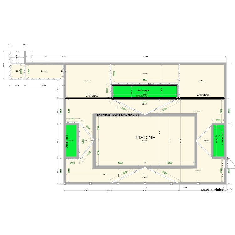 PISCINE CALEPINAGE TERRE CUITE. Plan de 0 pièce et 0 m2