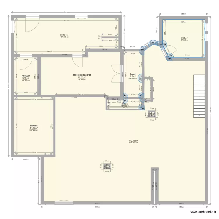 Projet Portet DUMAS Garage partie 1940. Plan de 