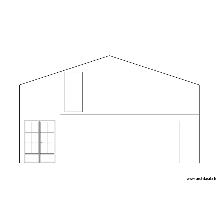 Mur ossature bois. Plan de 0 pièce et 0 m2
