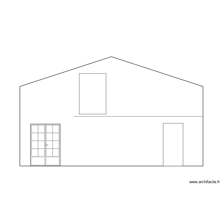 Mur ossature bois. Plan de 