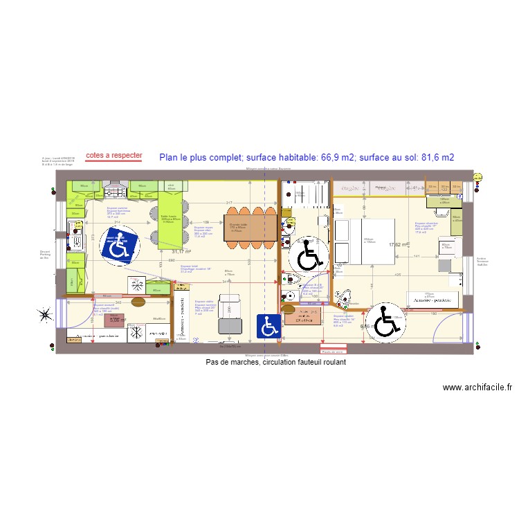 Projet BON cablage USB1. Plan de 6 pièces et 67 m2