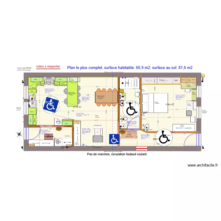 Projet BON cablage USB1. Plan de 6  et 67 m²