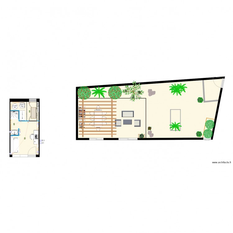 Maison réno. Plan de 4 pièces et 102 m2