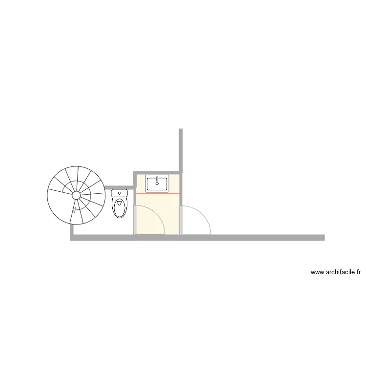 wc nernier. Plan de 