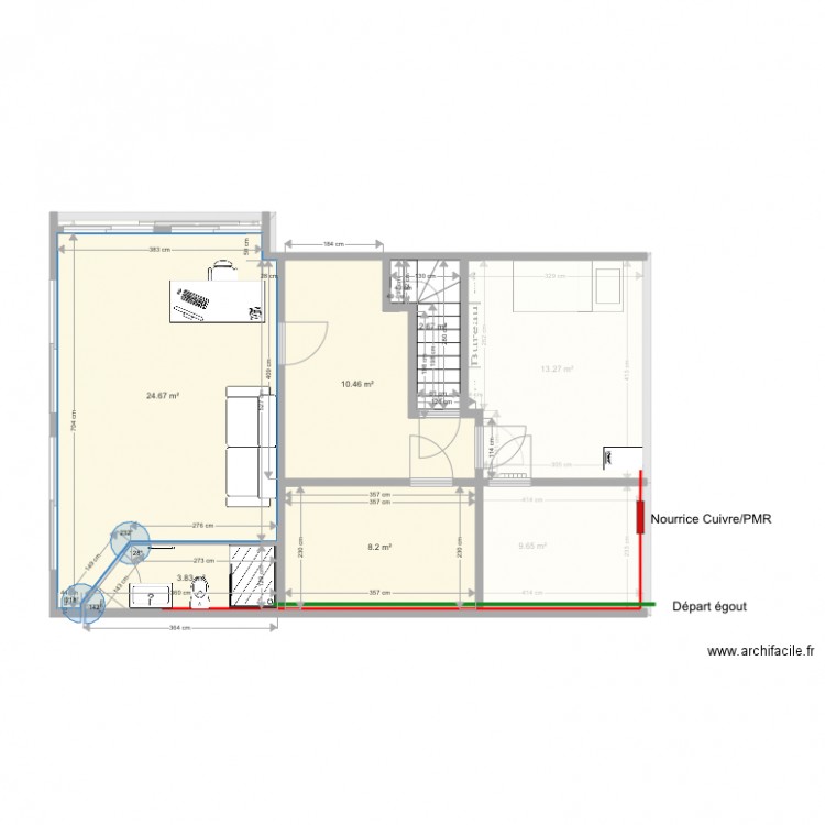 NEUILLY PLAN PROJETE SOUS SOL. Plan de 0 pièce et 0 m2