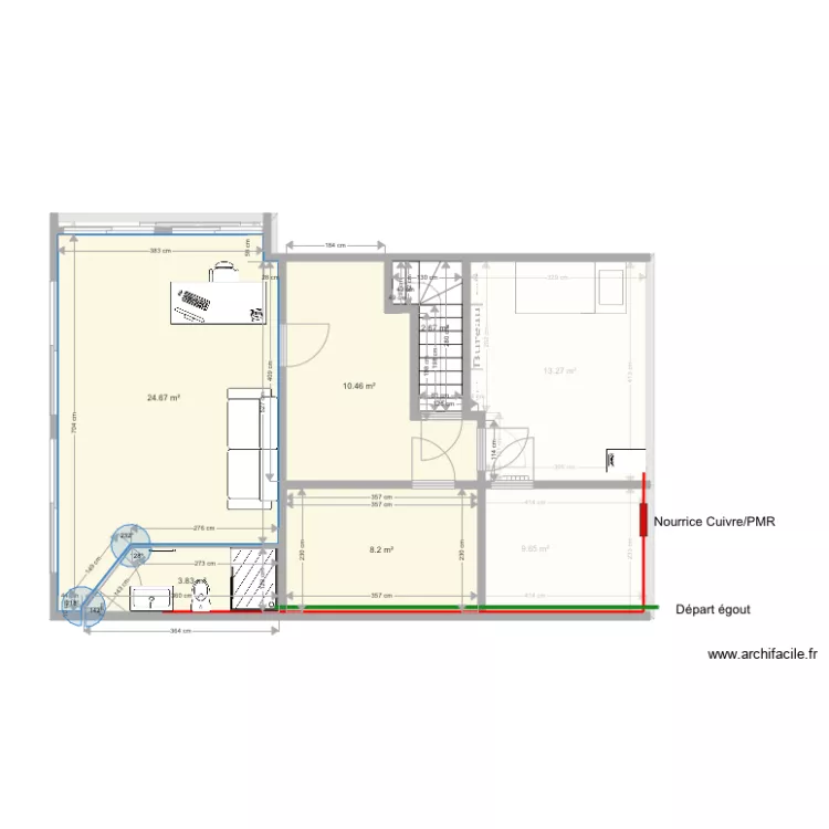 NEUILLY PLAN PROJETE SOUS SOL. Plan de 