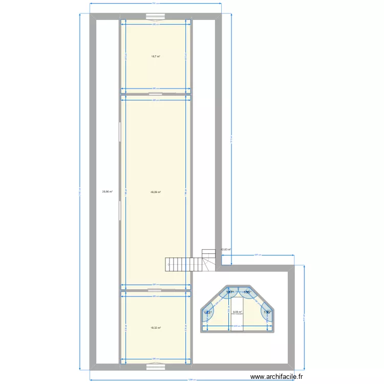 etage maison. Plan de 