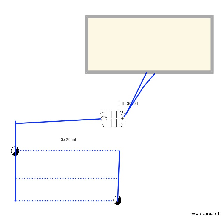 127. Plan de 1 pièce et 54 m2