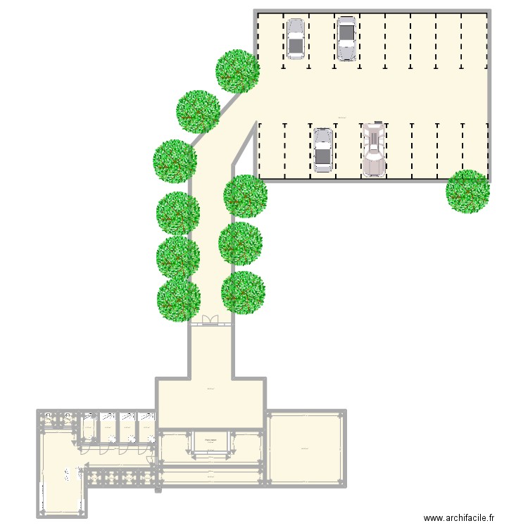 SPA guerledan. Plan de 18 pièces et 614 m2