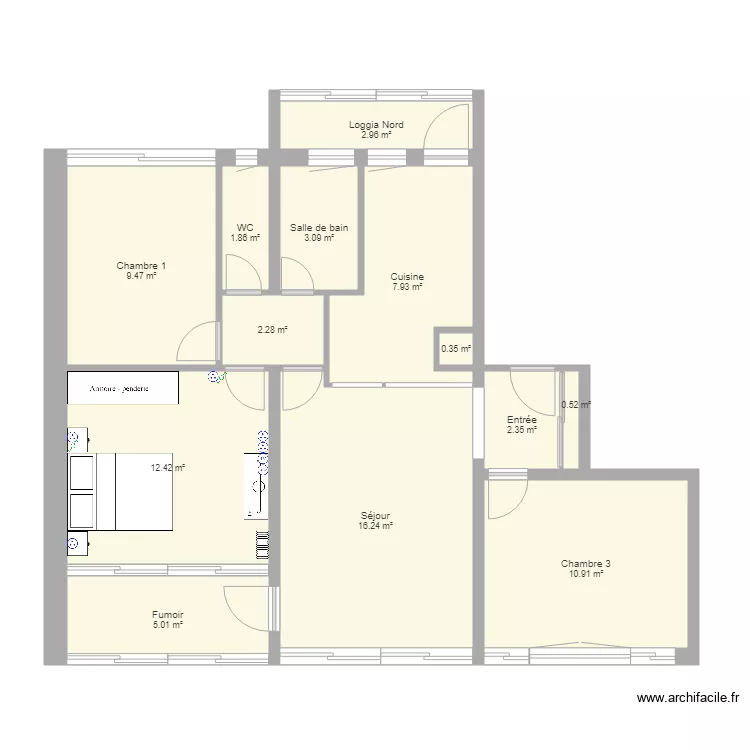 appt toulon projet ch1. Plan de 