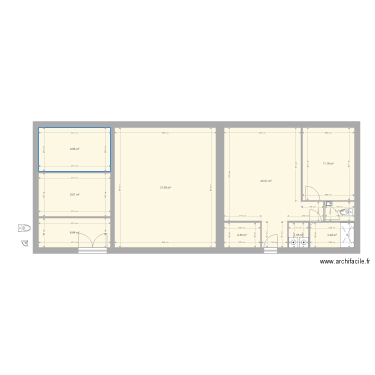 local pitres 3. Plan de 0 pièce et 0 m2