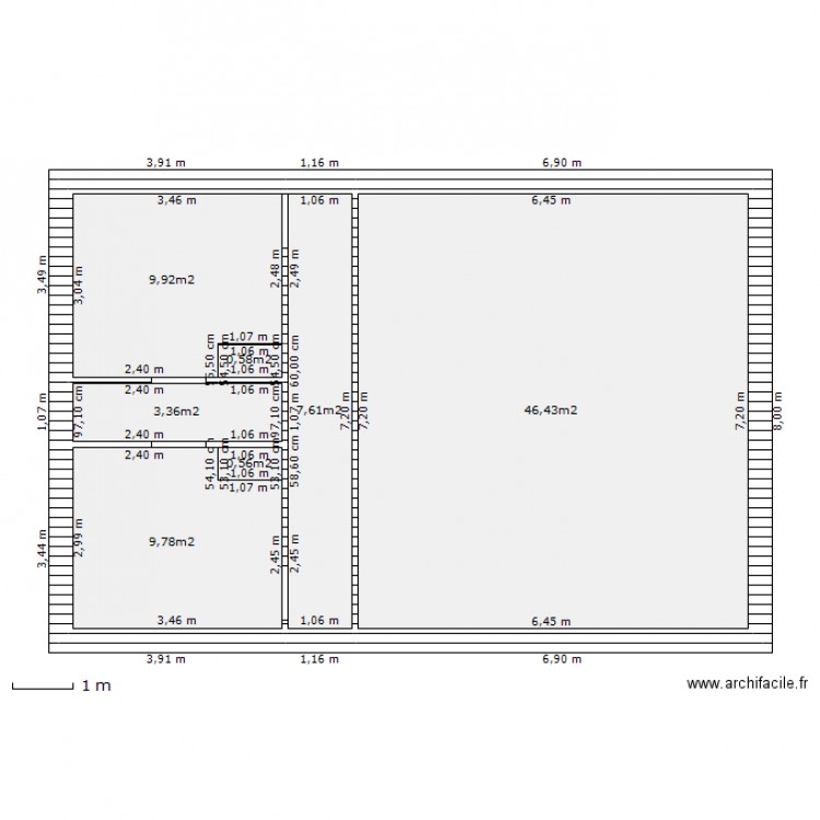 LOFT 1 ETAGE. Plan de 0 pièce et 0 m2