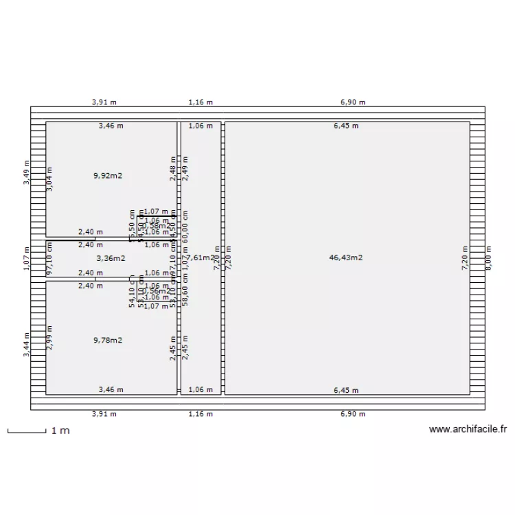 LOFT 1 ETAGE. Plan de 