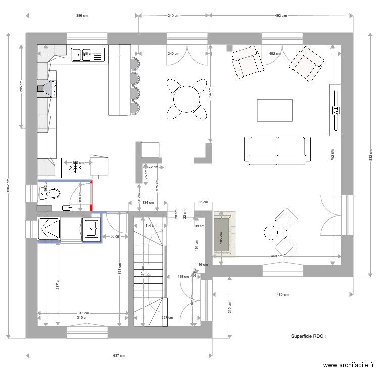 PUB RDC et etage P6. Plan de 0 pièce et 0 m2