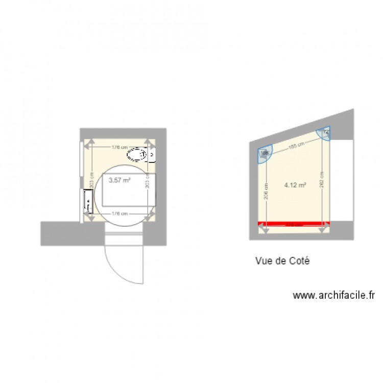 WC Handicapé Perthes2. Plan de 0 pièce et 0 m2