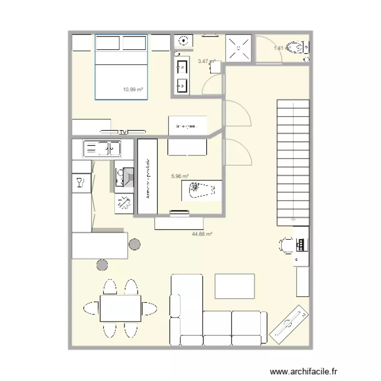 Travaux pour arriv&eacute;e de B&eacute;b&eacute; . Plan de 