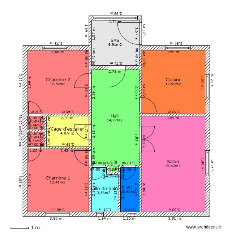 St Symphorien d'Ozon 1er Etage. Plan de 0 pièce et 0 m2